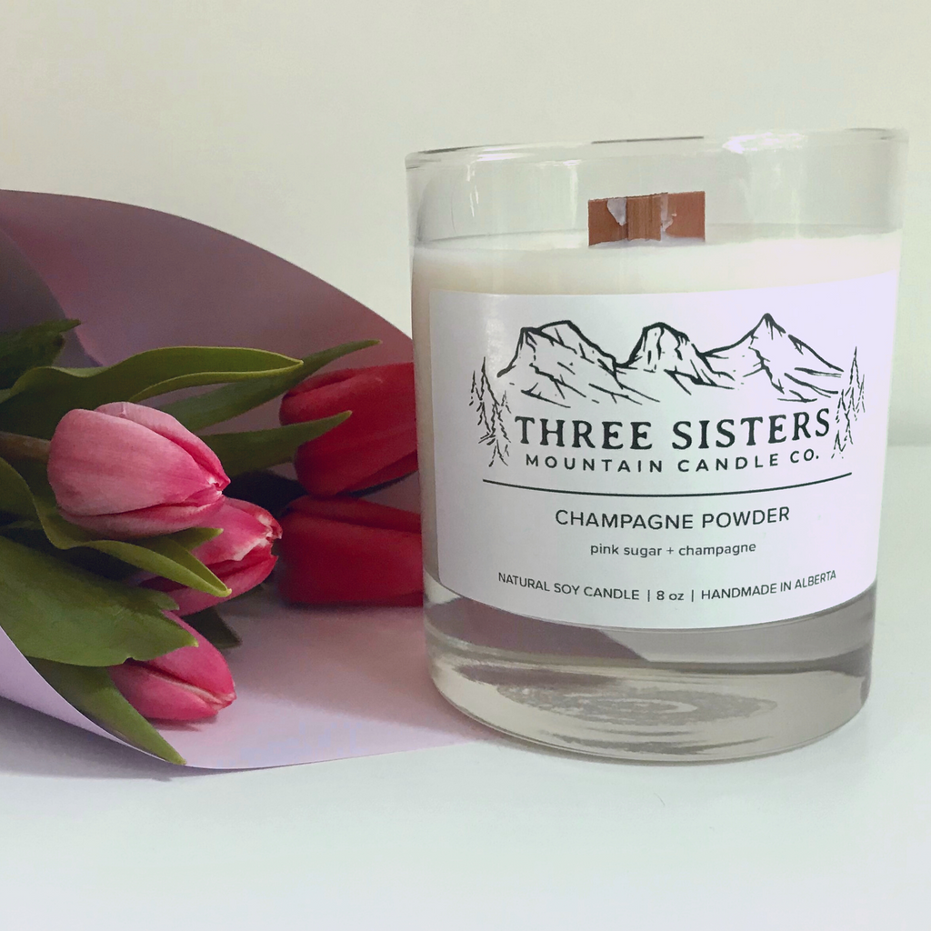 CHAMPAGNE POWDER – Three Sisters Mountain Candle Co.